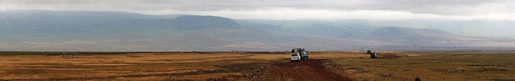 Binnen in de Ngorongoro-krater